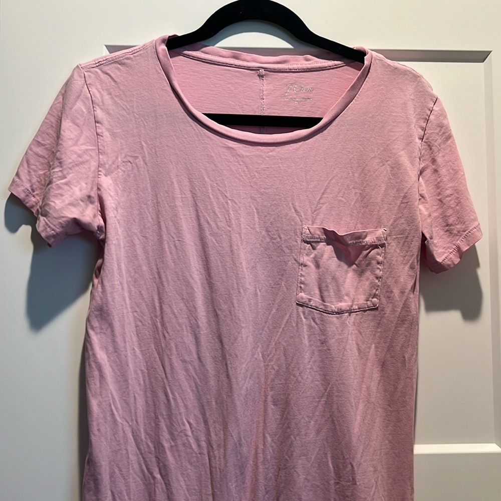 Jcrew pink t shirt dress S